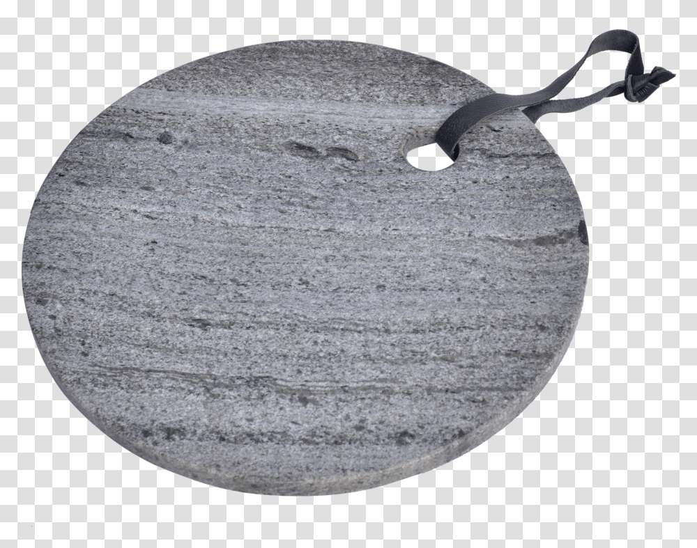 Beautiful Grey Marble Cutting Board Round With Leather Strap Transparent Png