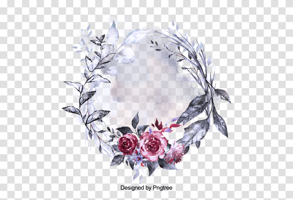 Beautiful Hand Paint Watercolor Frame Flower Flowers Background Floral Wreath, Accessories, Accessory, Plant, Blossom Transparent Png