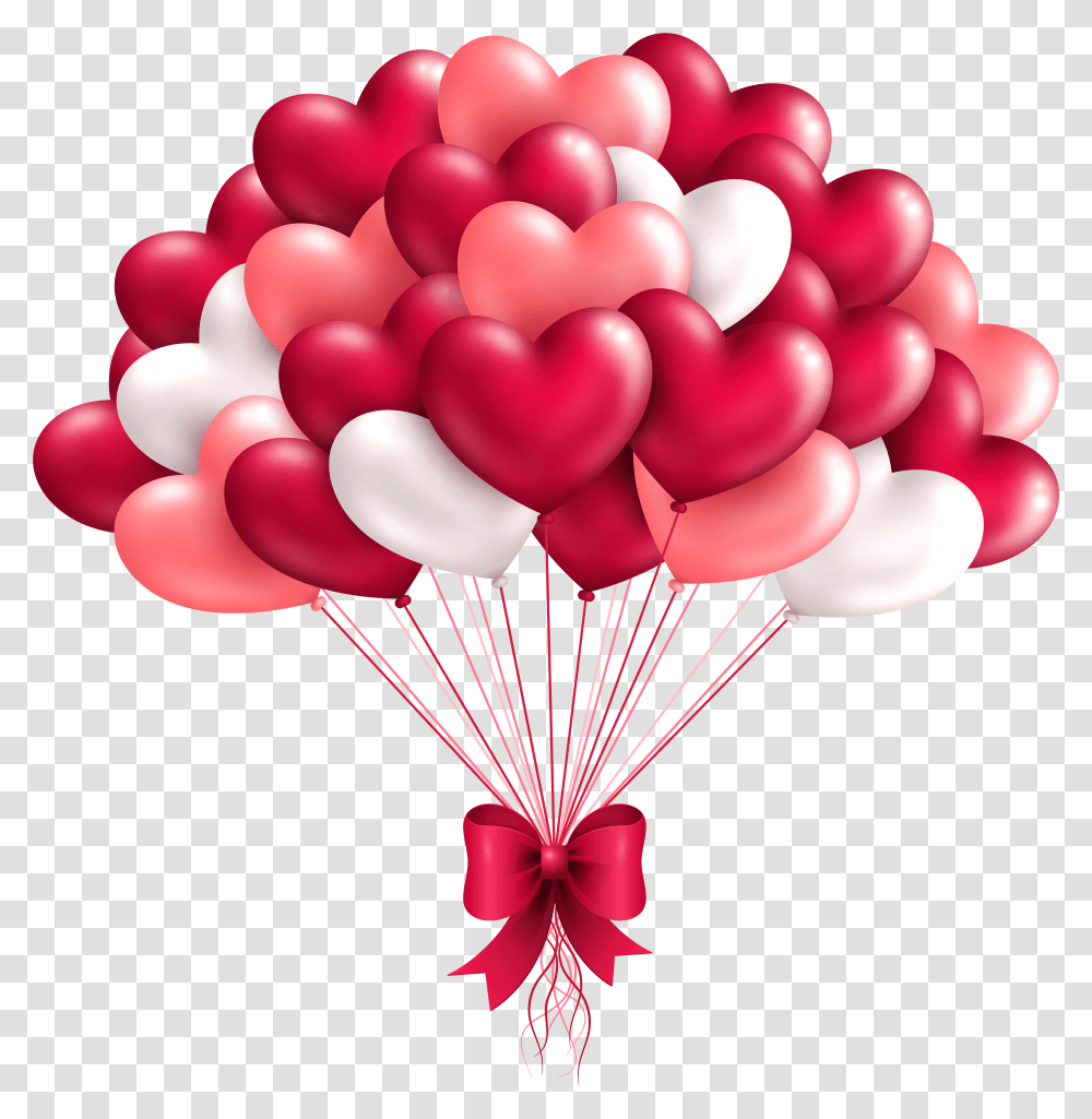 Beautiful Heart Balloons Clipart Image Happy Birthday Heart Balloons Transparent Png