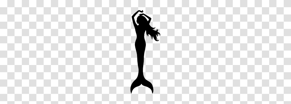 Beautiful Mermaid Sticker, Silhouette, Person, Human, Stencil Transparent Png