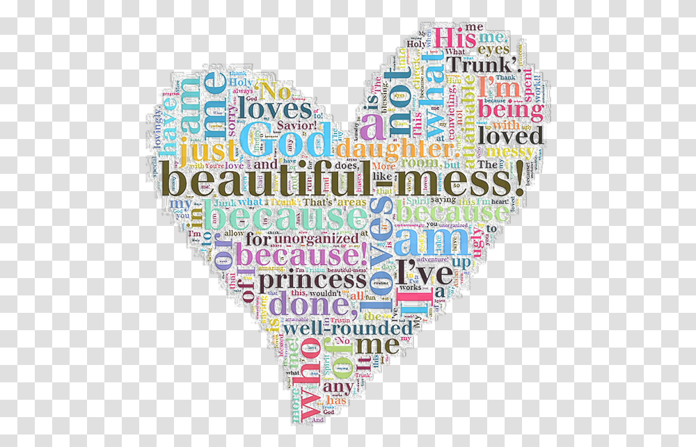 Beautiful Mess Word Art I Am Important I Am A Princess Am A Beautiful Mess, Flyer, Poster, Paper, Advertisement Transparent Png
