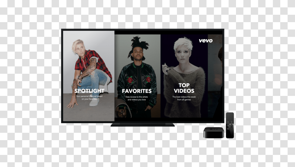 Beautiful New Apple Tv App Brings 150000 Hd Music Music Videos Vevo Hd, Clothing, Person, Sleeve, Long Sleeve Transparent Png