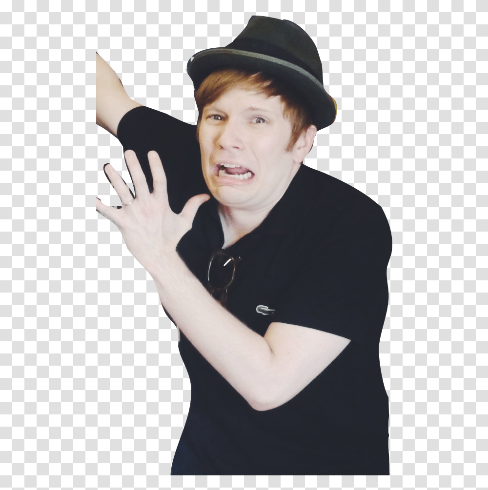 Beautiful Patrick Stump Fall Out Boy Patrick Stump Scared, Person, Human, Hat Transparent Png