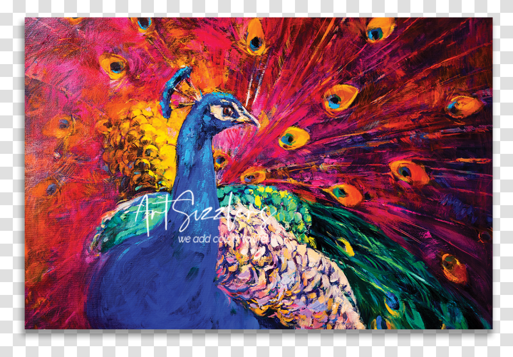 Beautiful Peacock, Bird, Animal, Modern Art Transparent Png