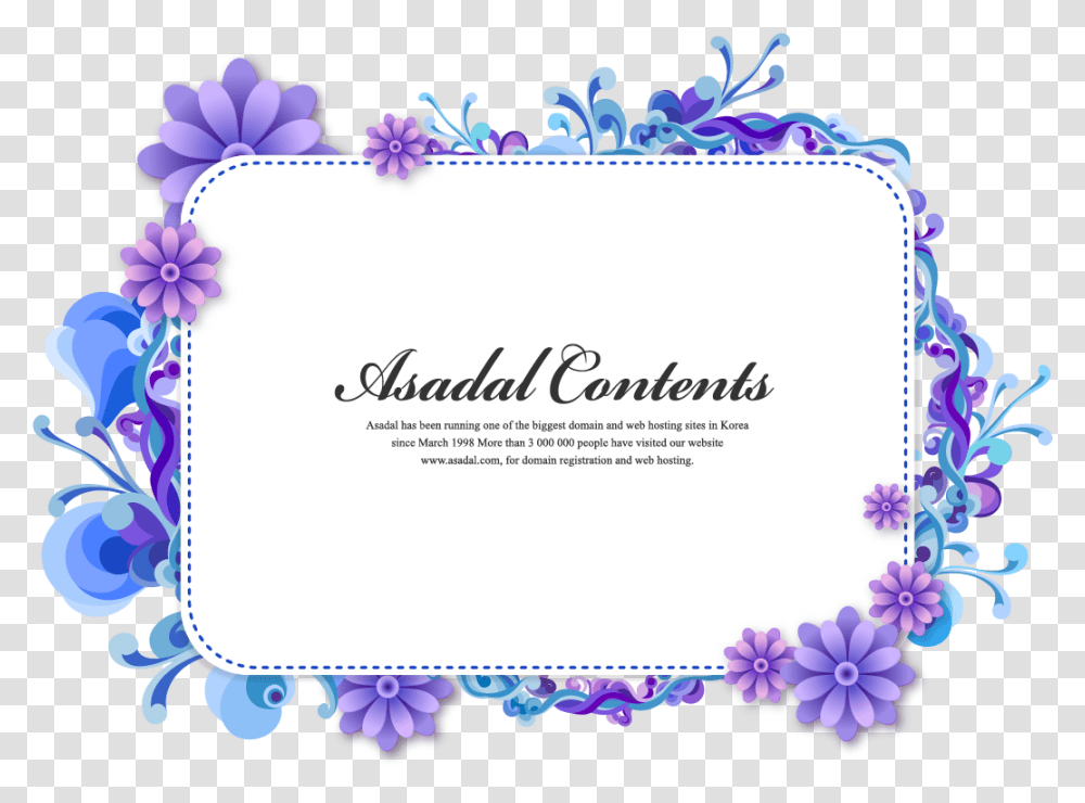 Beautiful Purple Flower Border Free Download Border Flower, Text, Diploma, Document Transparent Png