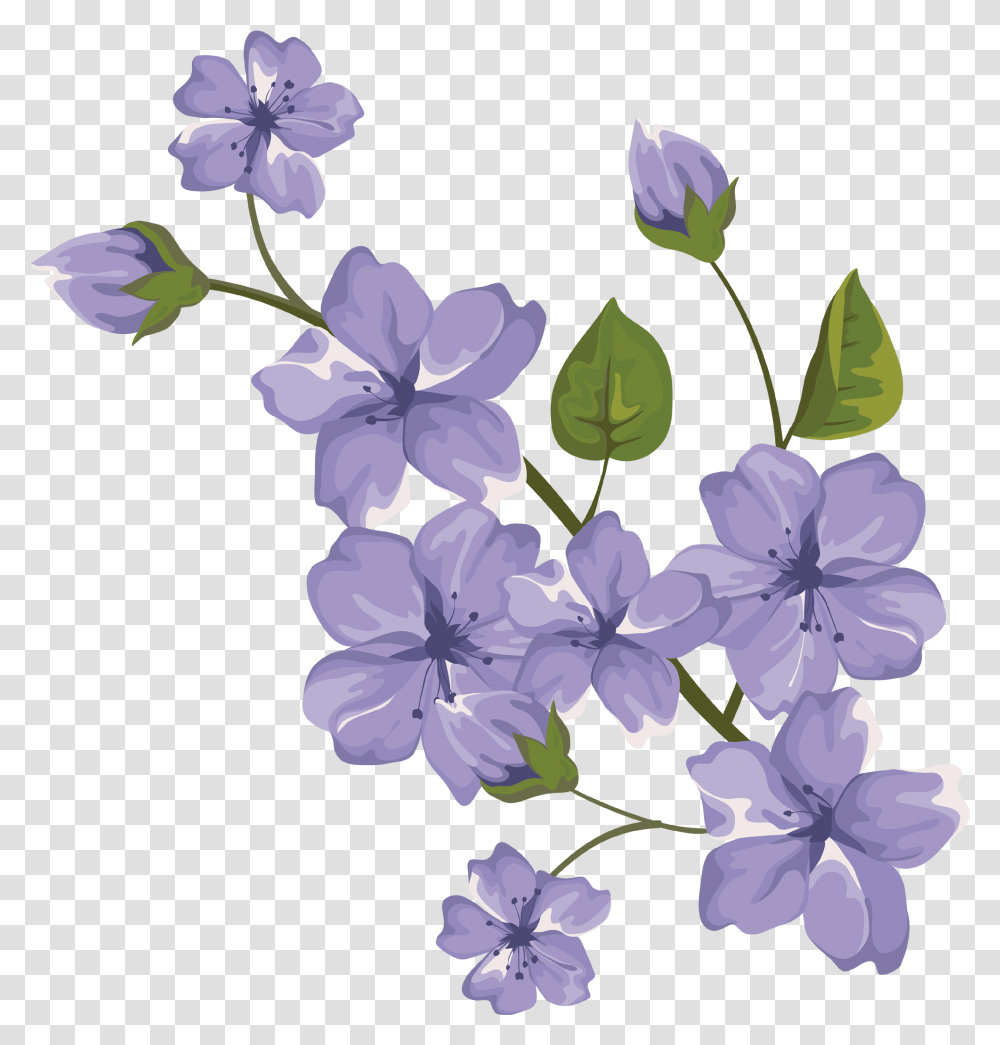 Beautiful Purple Flower Free Purple Flower Free, Plant, Blossom, Geranium, Petal Transparent Png