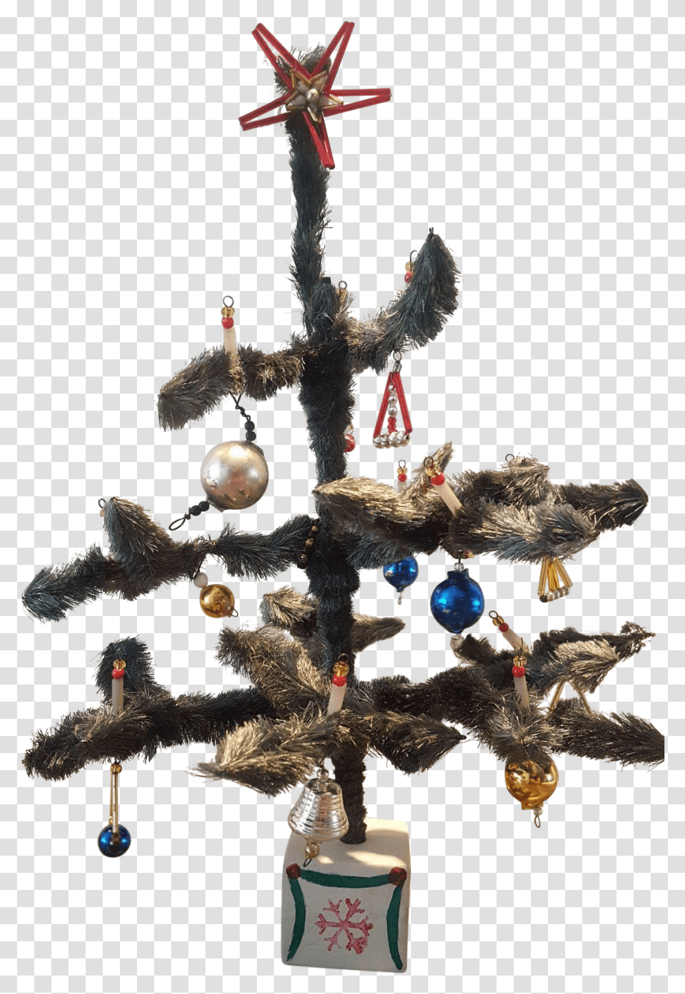 Beautiful Rare Old Christmas Tree Found At Old Christmas Tree, Crystal, Cross, Animal, Chandelier Transparent Png