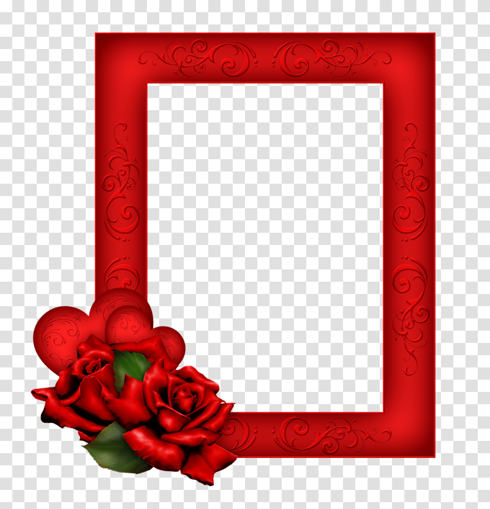Beautiful Red Frame With Gallery, Rose, Flower, Plant, Blossom Transparent Png