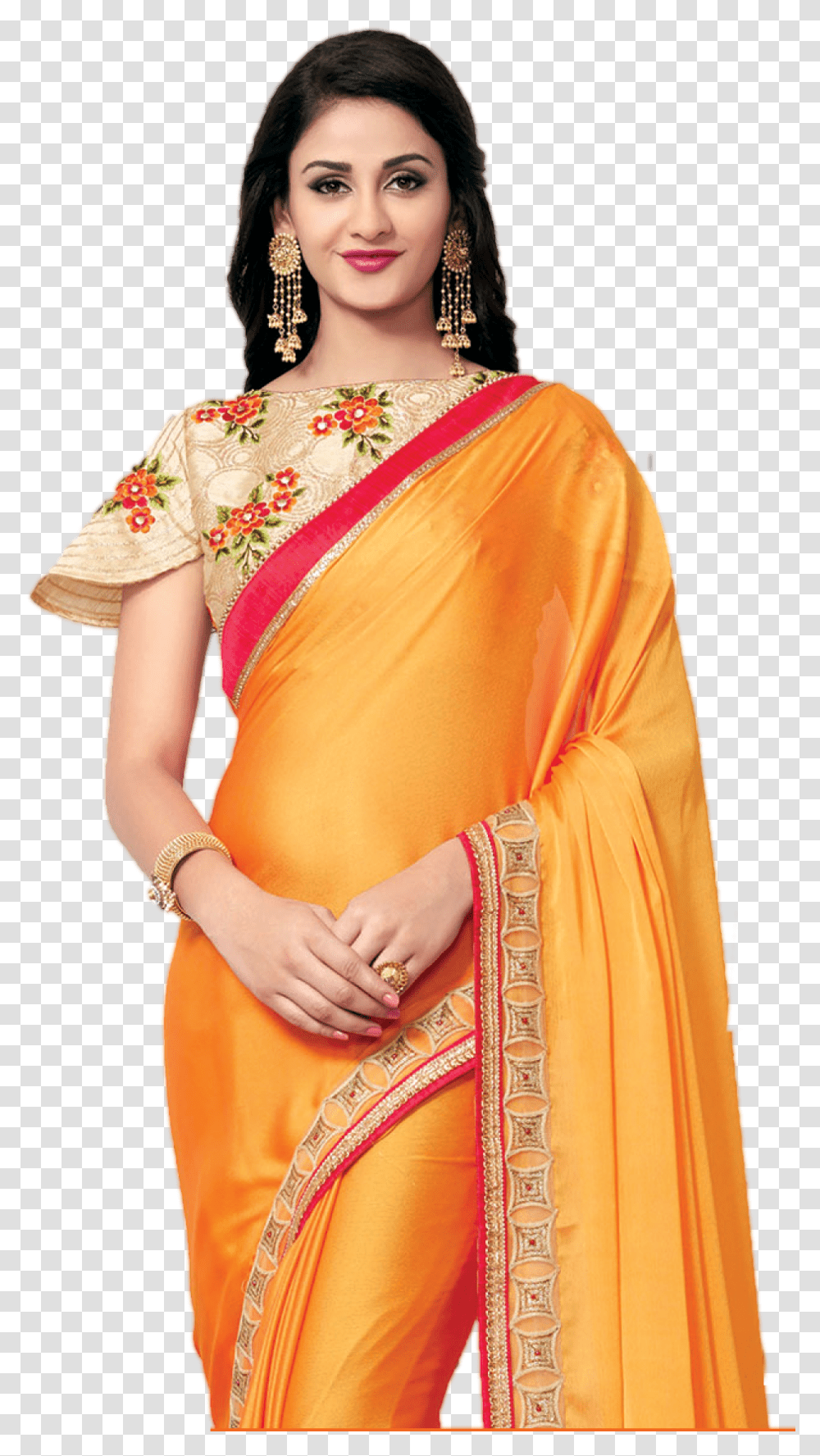 Beautiful Saree Model Image Saree Model, Apparel, Sari, Silk Transparent Png