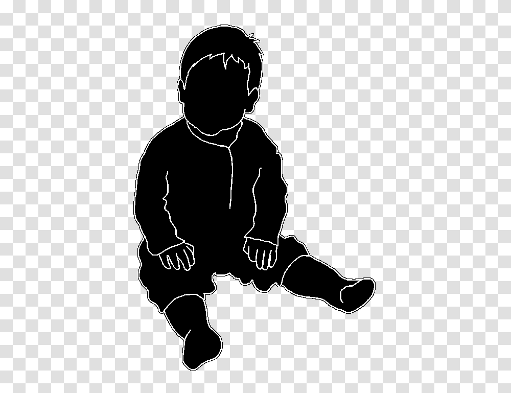 Beautiful Silhouettes Of Children, Person, Human, Stencil, Hand Transparent Png