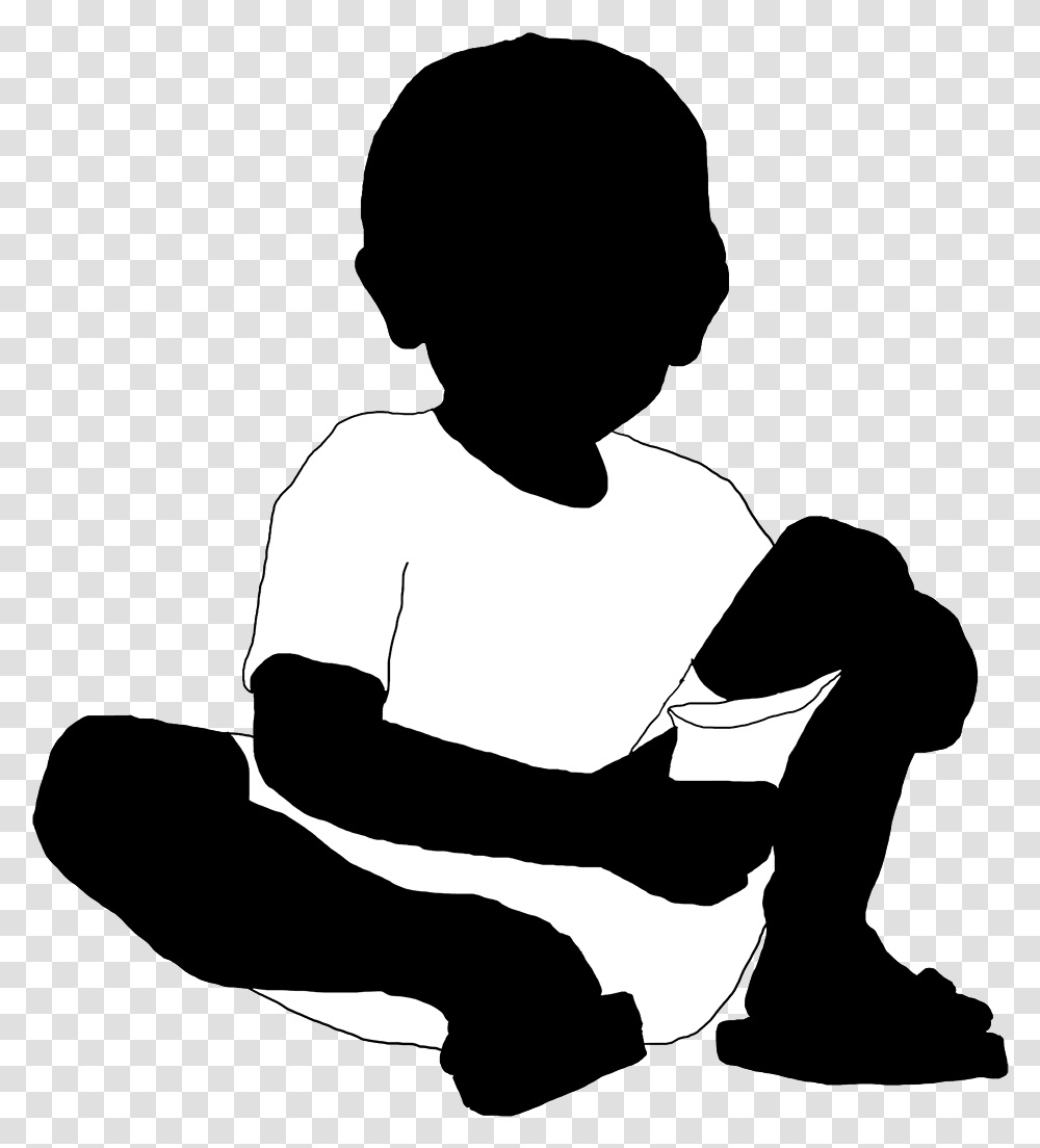 Beautiful Silhouettes Of Children, Stencil, Person, Human Transparent Png