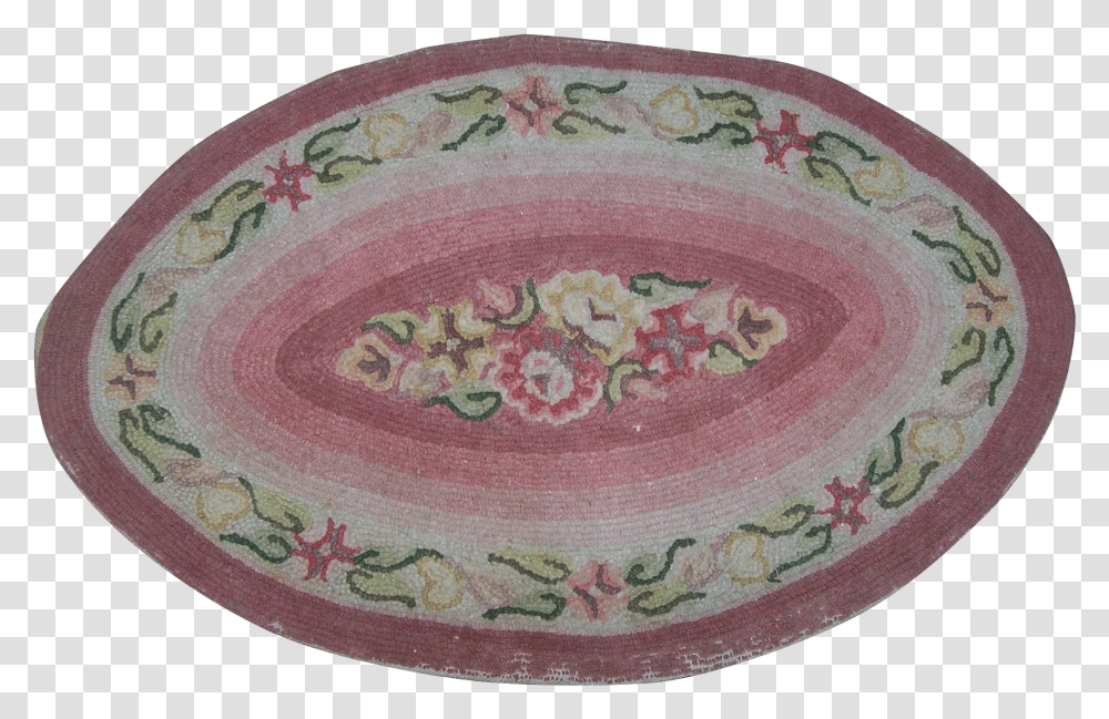 Beautiful Small Oval Hand Hooked Rug Home Decor Accent Ceramic, Dish, Meal, Food, Platter Transparent Png