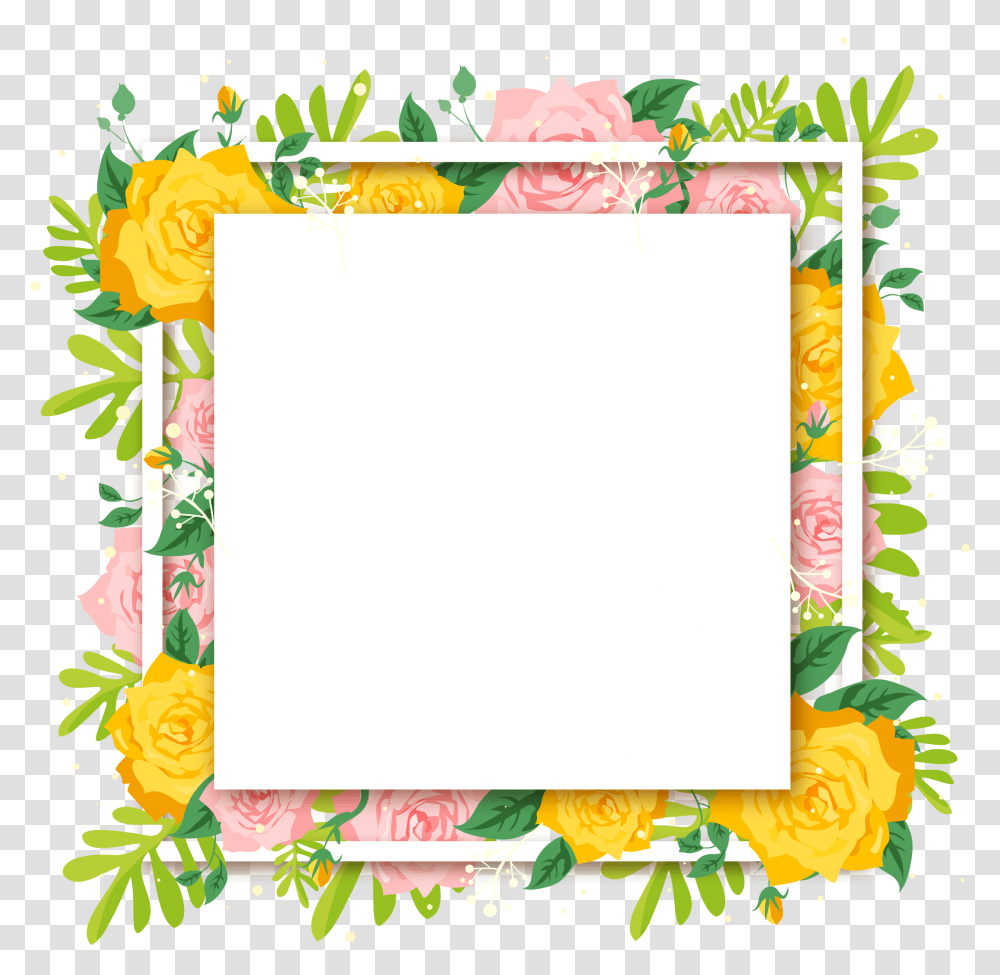Beautiful Summer Flower Decoration Euclidean Vector Picture Frame, Paper, Birthday Cake, Food Transparent Png