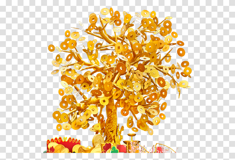 Beautiful Tree Ketubot For 160 Golden Tree No Background, Paper, Food Transparent Png