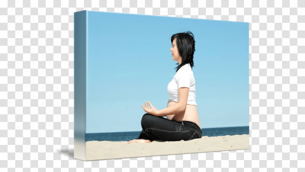 Beautiful Woman Relaxing At The By B Stock Photography, Person, Sitting, Fitness, Working Out Transparent Png