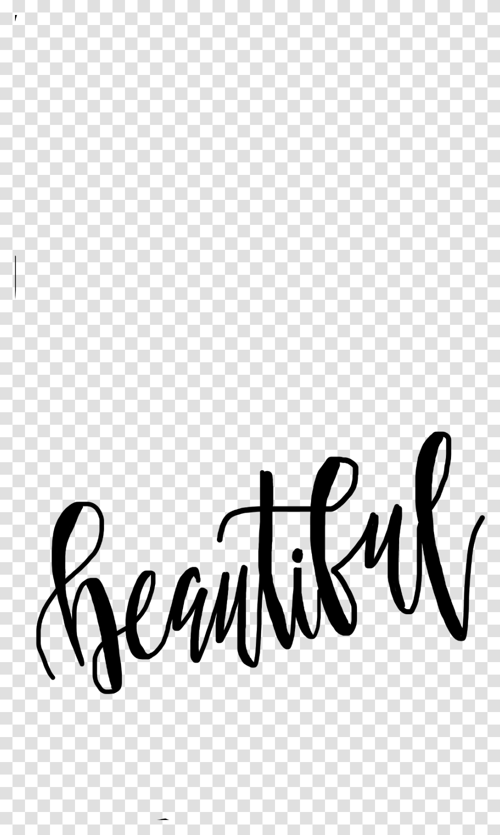 Beautiful Word Words Calligraphy Beautifulwords Calligraphy, Gray Transparent Png