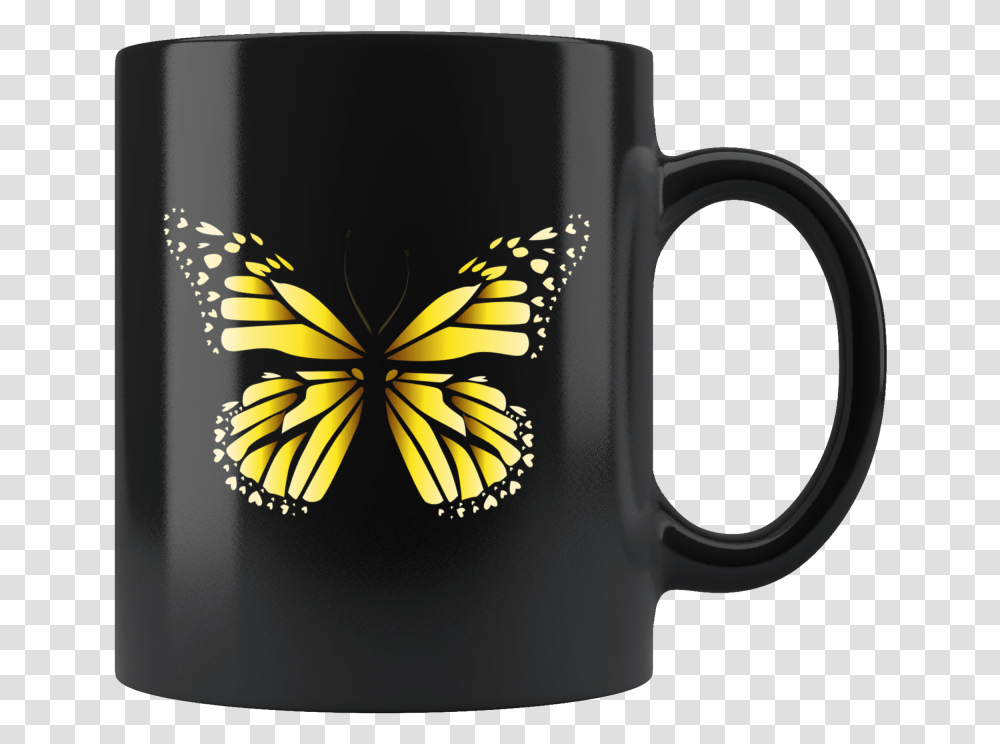 Beautiful Yellow Butterfly Mug Butterfly, Coffee Cup, Pineapple, Fruit, Plant Transparent Png