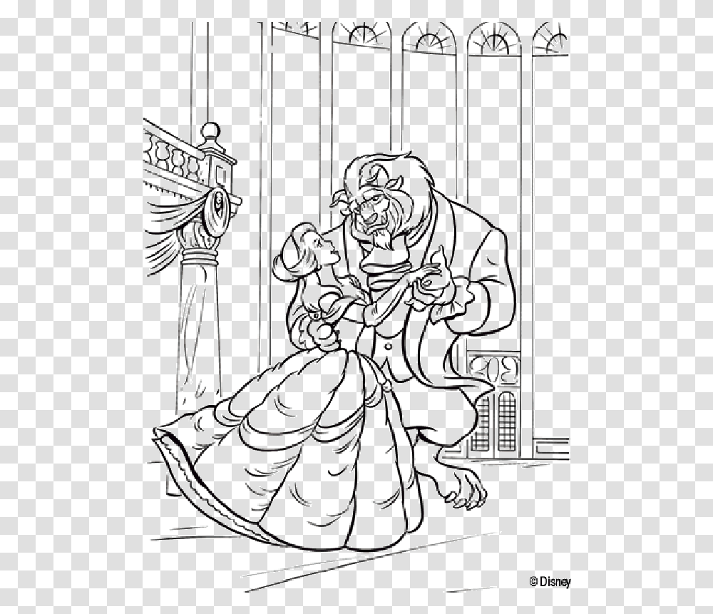 Beauty And The Beast Coloring, Astronaut, Prison Transparent Png