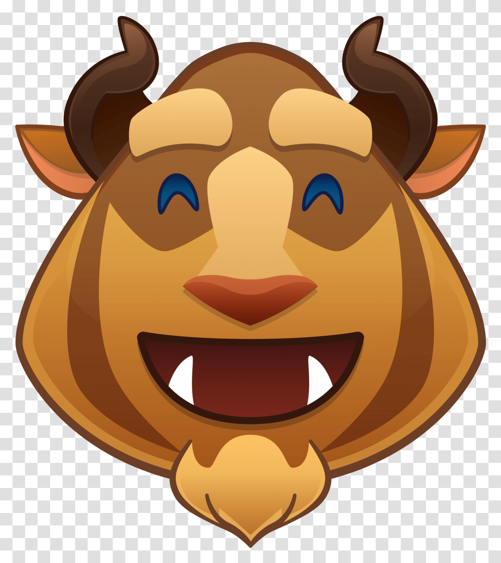 Beauty And The Beast Emoji Clipart Belle Beauty And Disney Emoji Beauty And The Beast, Mammal, Animal, Cattle, Face Transparent Png