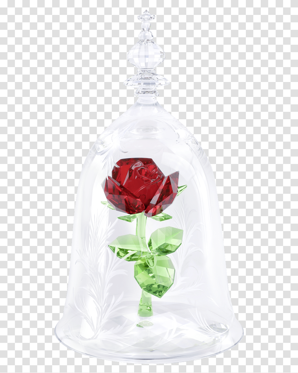 Beauty And The Beast Enchanted Rose Swarovski, Plant, Flower, Blossom, Glass Transparent Png