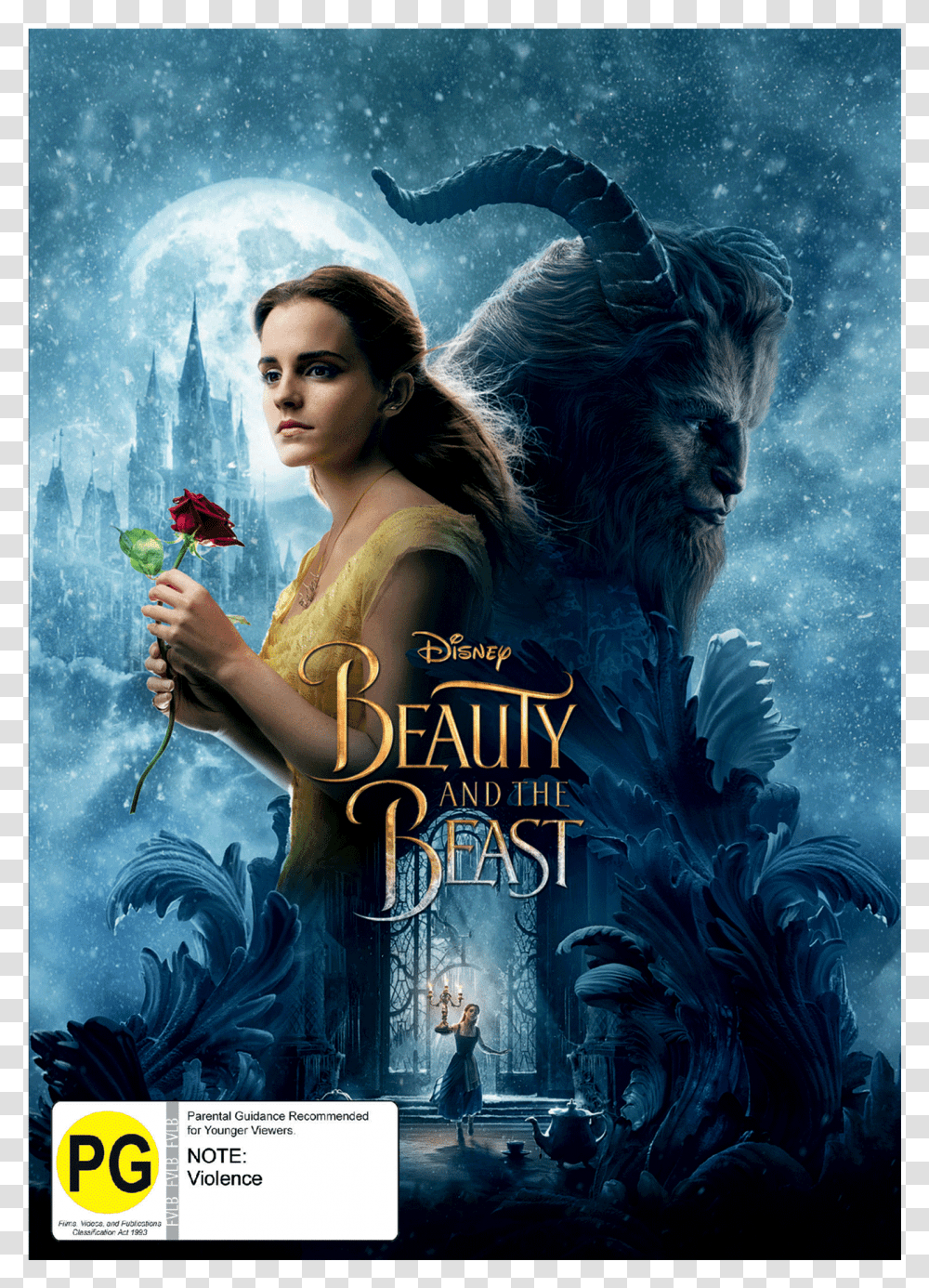  Beauty And The Beast Live Action 2d Packshot Beauty And The Beast 2017 Blu Ray, Person, Human, Poster, Advertisement Transparent Png