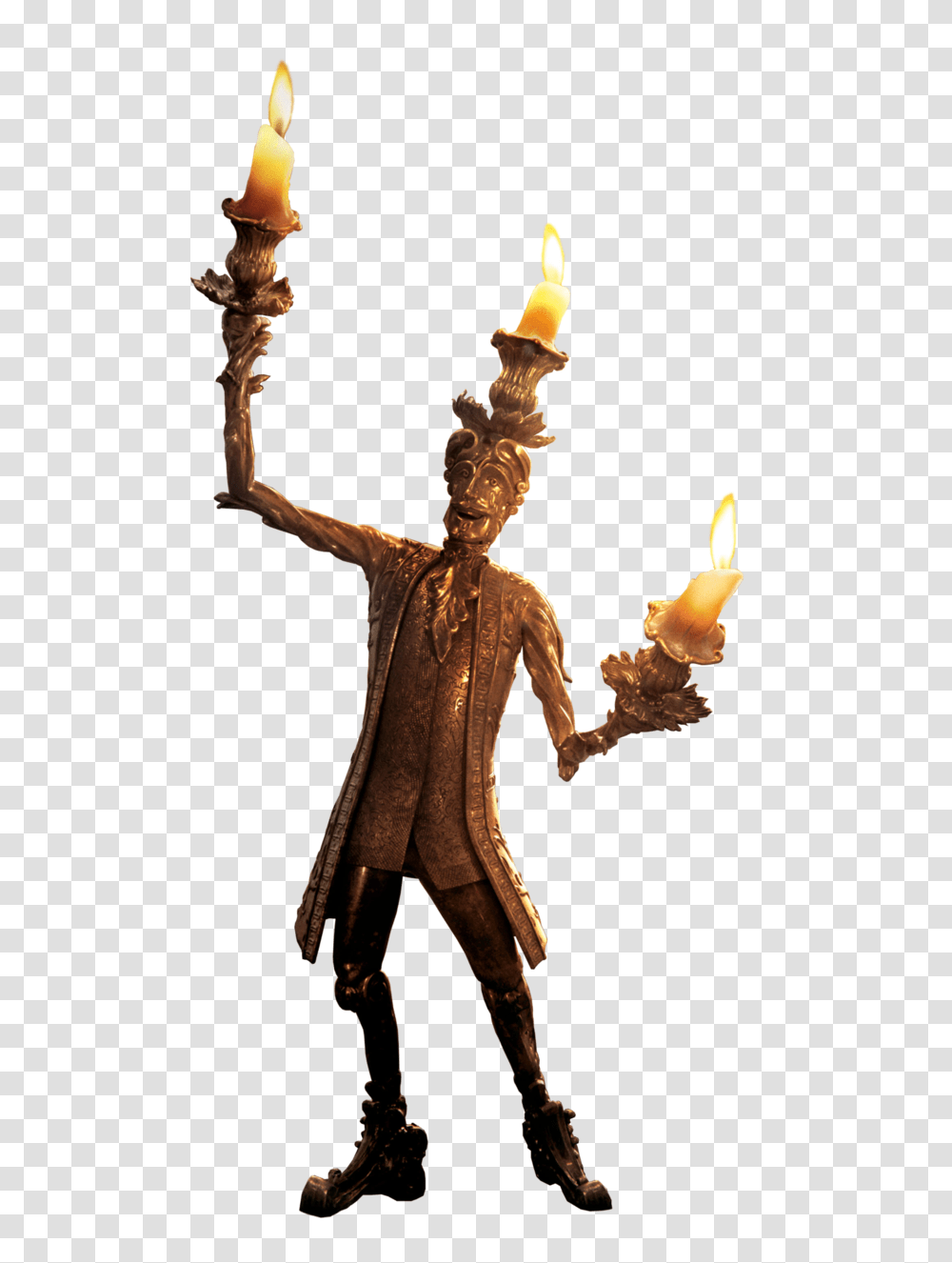 Beauty And The Beast Lumiere, Figurine, Cross, Bronze Transparent Png