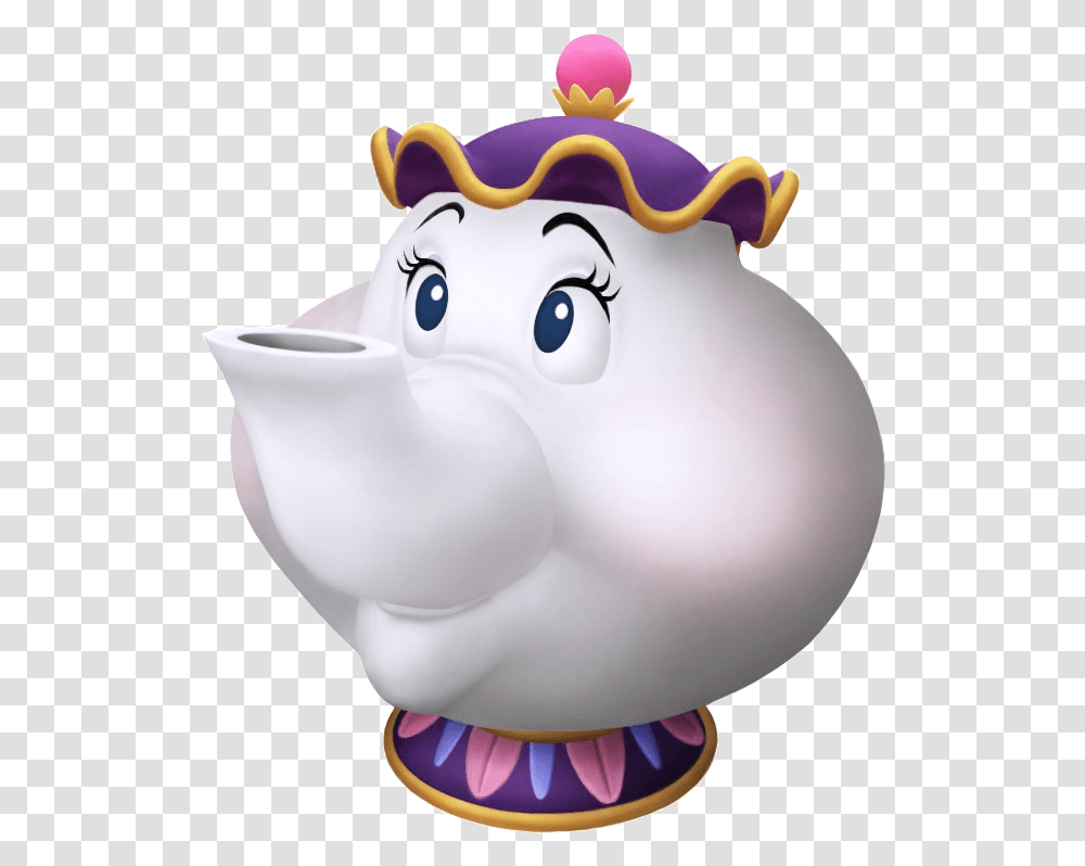 Beauty And The Beast Mrs Potts Kingdom Hearts, Figurine, Snowman, Winter, Outdoors Transparent Png
