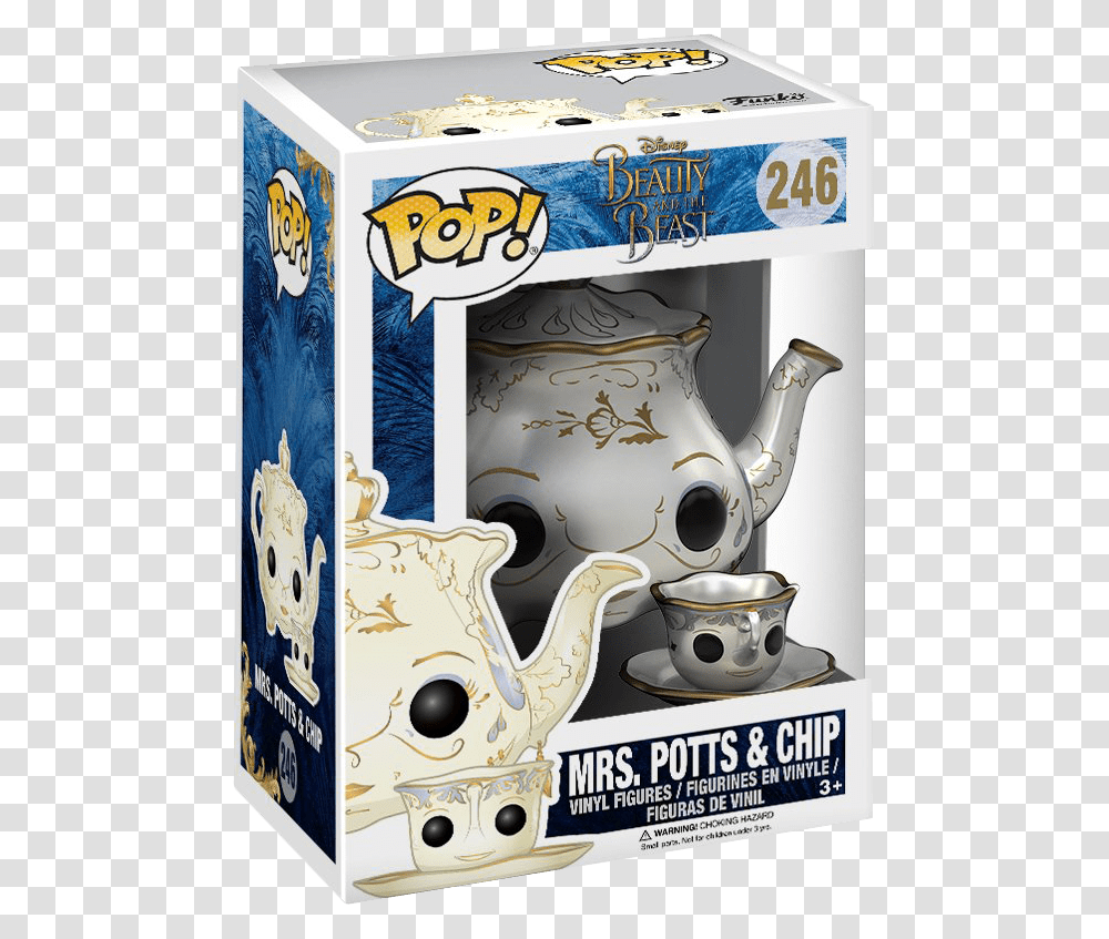 Beauty And The Beast Mrs Potts Pop Funko, Pottery, Poster, Advertisement, Teapot Transparent Png