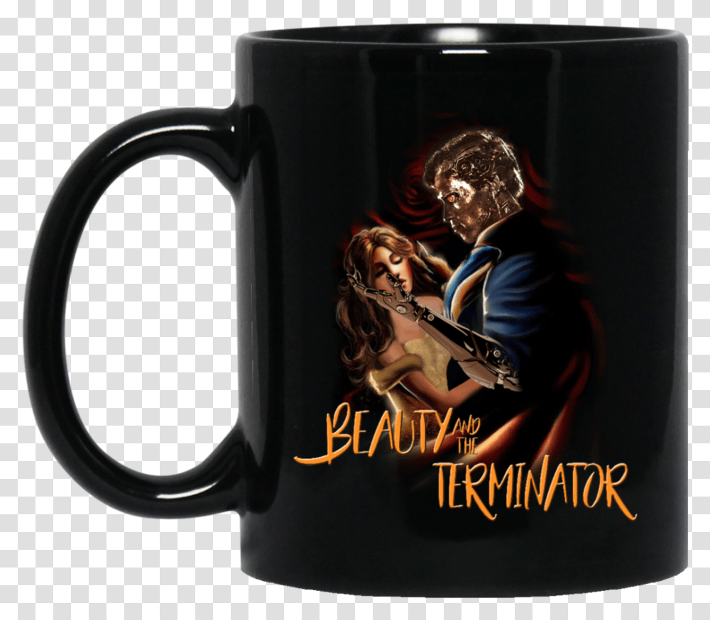 Beauty And The Beast Mug Beauty And The Terminator Reinas Nacen En Septiembre, Coffee Cup, Person, Human, Helmet Transparent Png