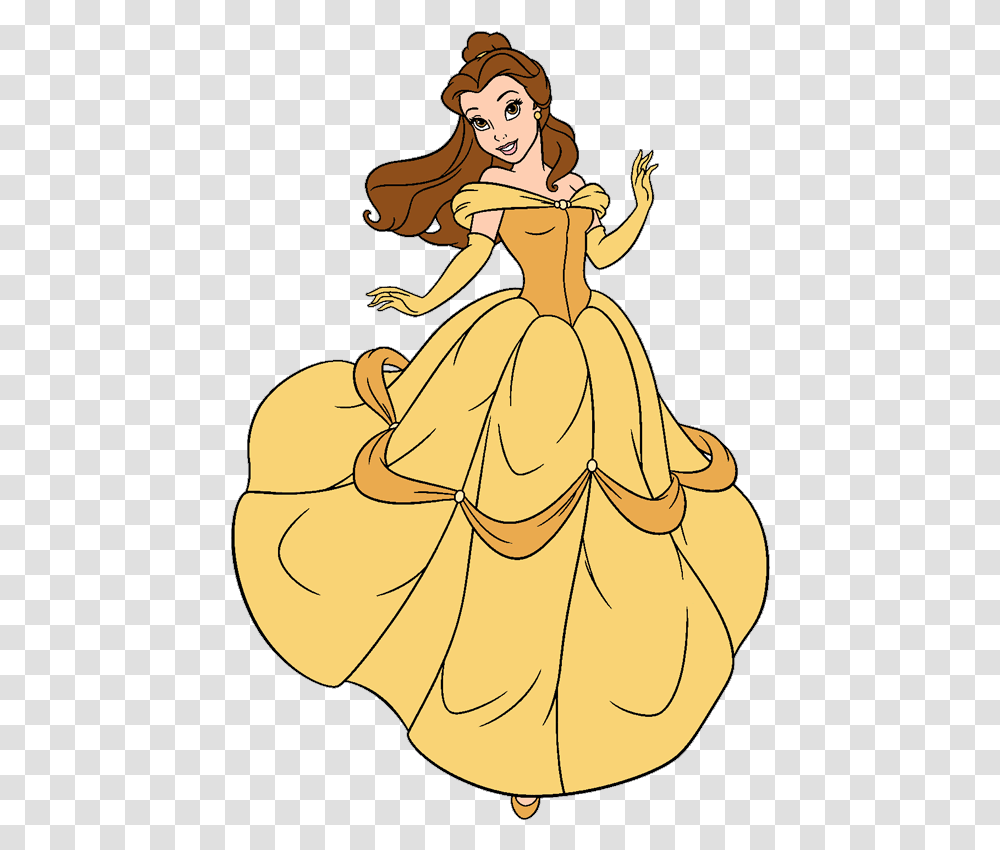 Beauty And The Beastampbelle Clip Art Image 4 Belle From Beauty And The Beast Clipart, Fashion, Gown, Bag Transparent Png