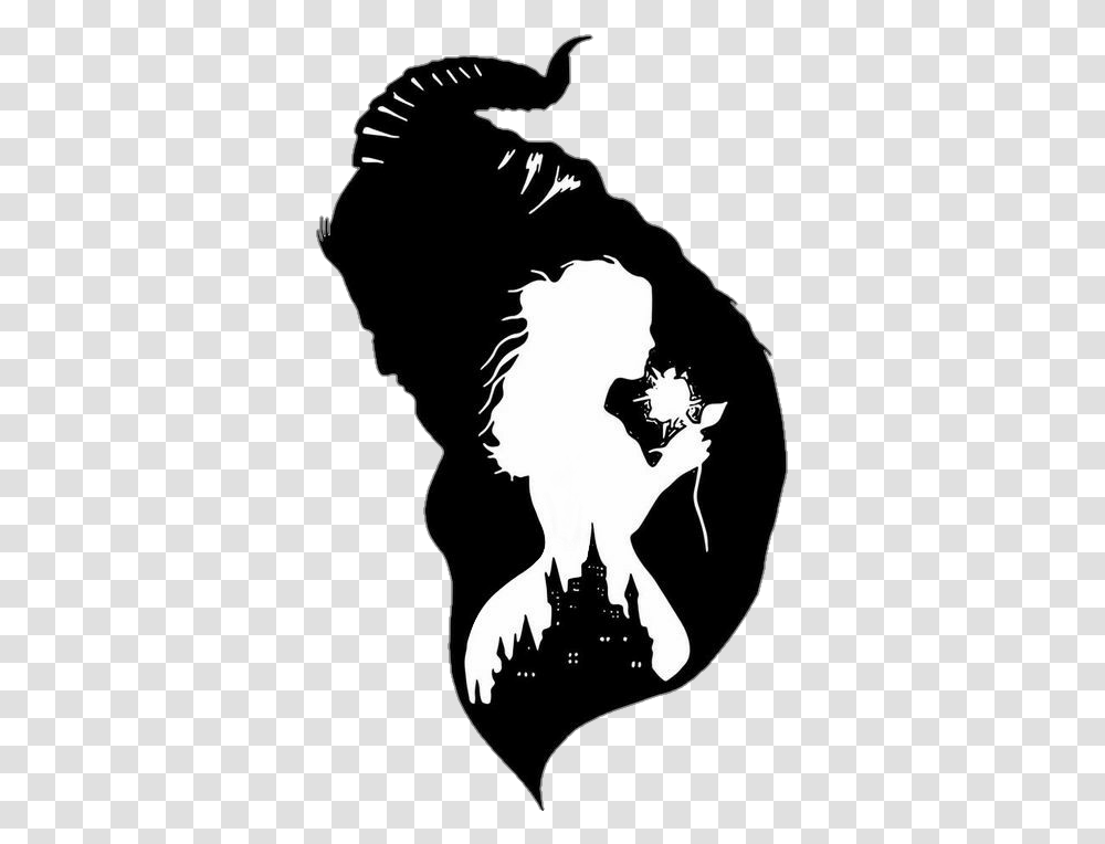 Beauty Beast Beautyandthebeast Movie Disney Daddybrad80 Belle Beauty And The Beast Stencil, Person, Human, Silhouette Transparent Png