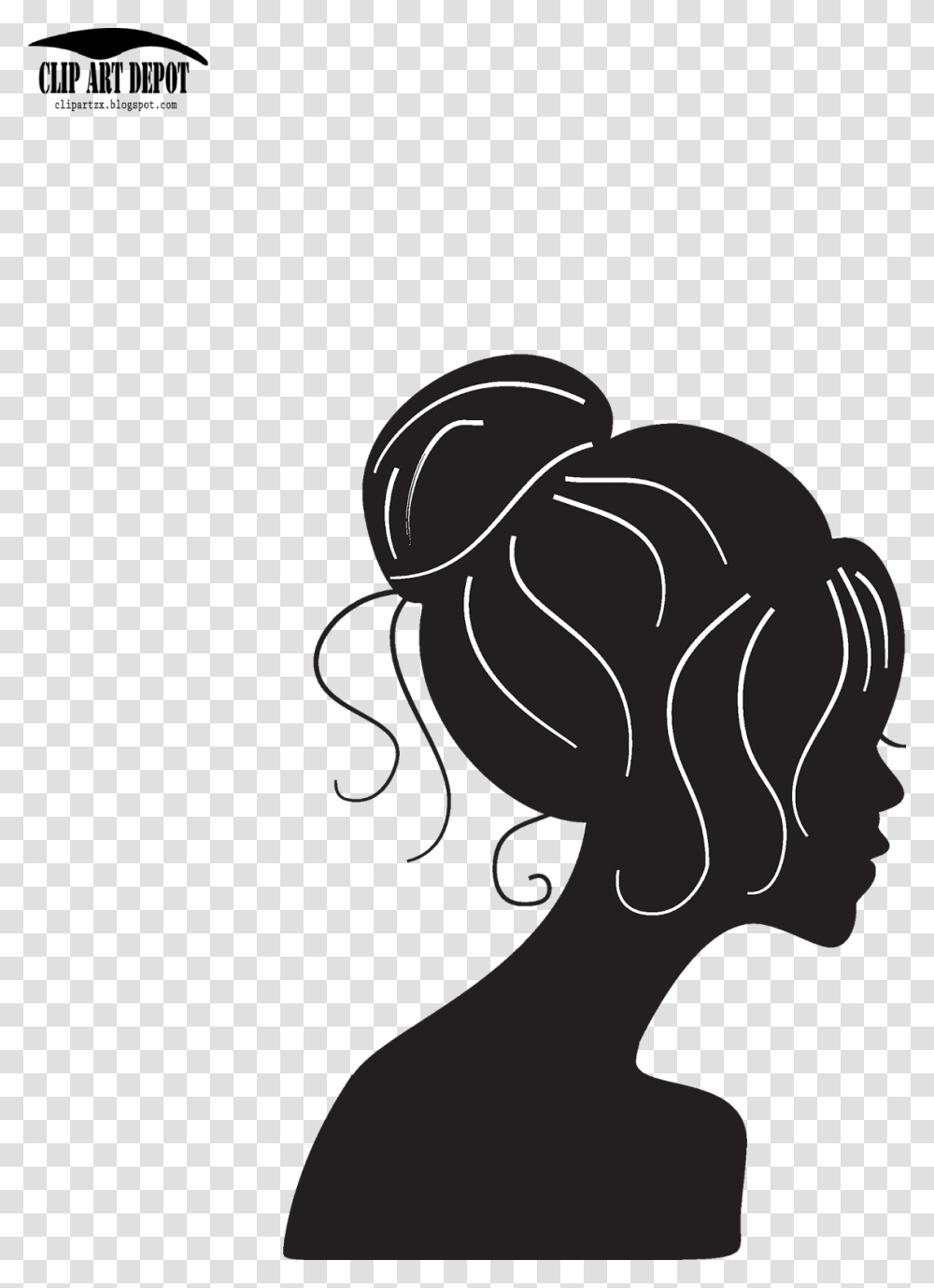 Beauty Girl Silhouette, Hair, Person, Face Transparent Png
