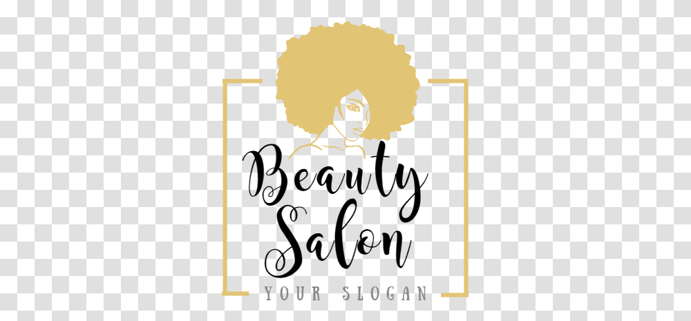 Beauty Hair Salon Logo Design Template Afro Make Up Logo, Poster, Text, Super Mario, Legend Of Zelda Transparent Png