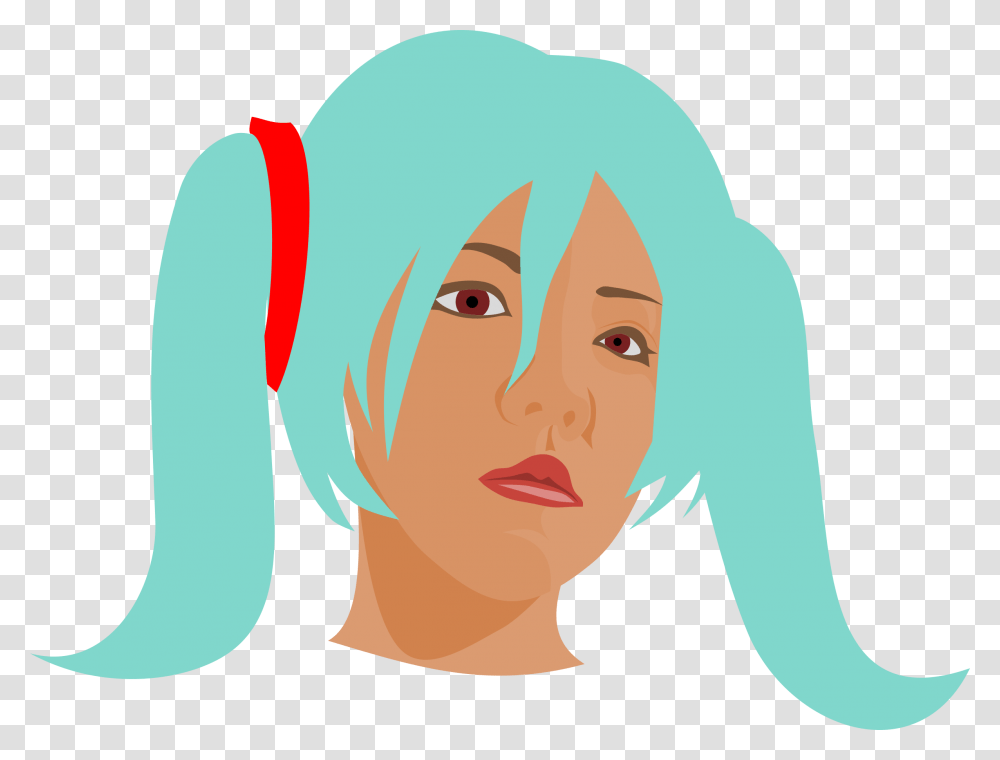 Beauty No01 Cosplay Clip Arts Girl Blue Hair Clipart, Face, Head Transparent Png