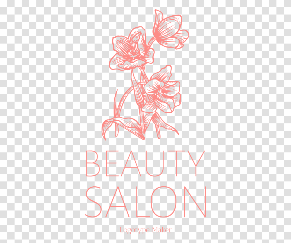 Beauty Salon Logo Maker With Flower Icon Sacred Lotus, Poster, Advertisement, Trademark Transparent Png
