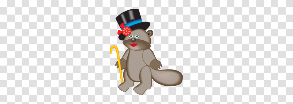Beaver In Top Hat Clip Art For Web, Snowman, Winter, Outdoors, Nature Transparent Png