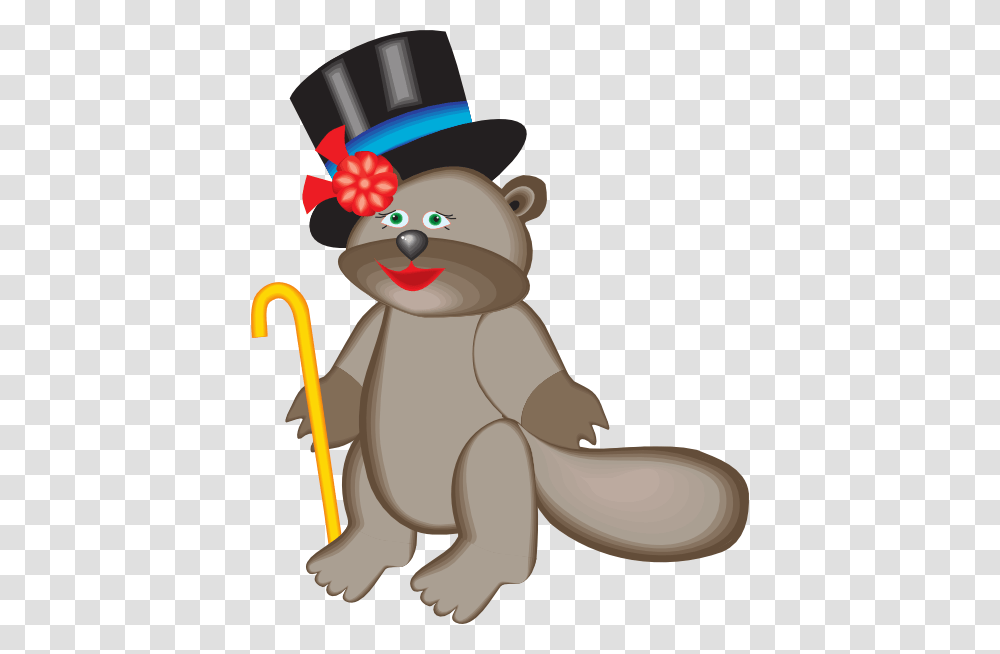 Beaver In Top Hat Clip Art For Web, Toy, Animal, Label Transparent Png