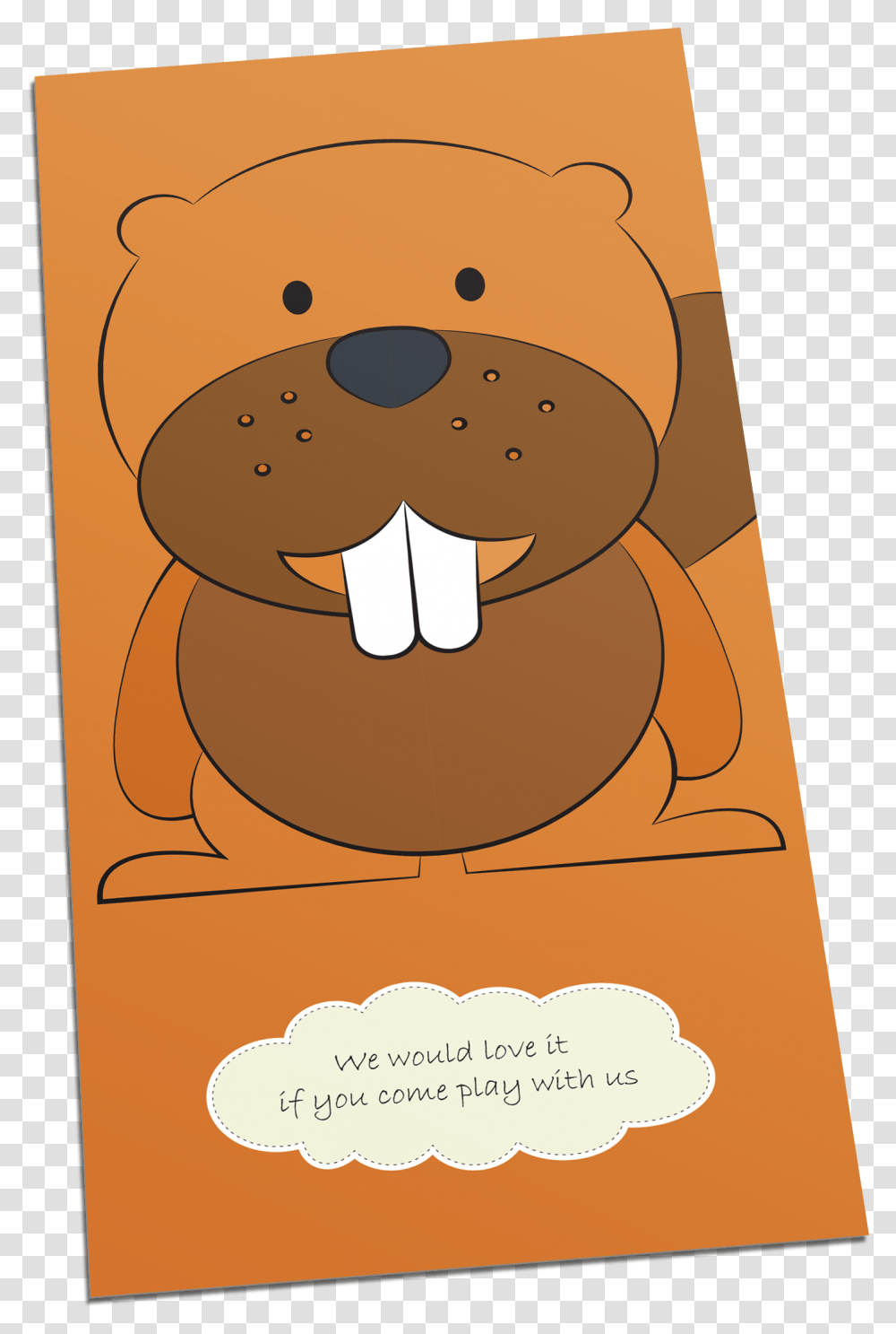 Beaver Postcards Suitable For Individual Childcare Cartoon, Mouth, Lip, Mustache, Bear Transparent Png