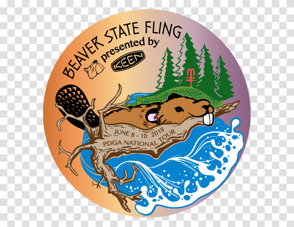 Beaver State Fling 2018, Label, Disk, Animal Transparent Png