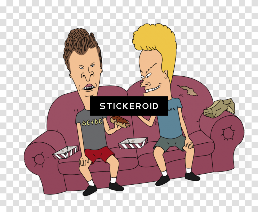 Beavi Butthead, Person, Book, Cushion, Comics Transparent Png