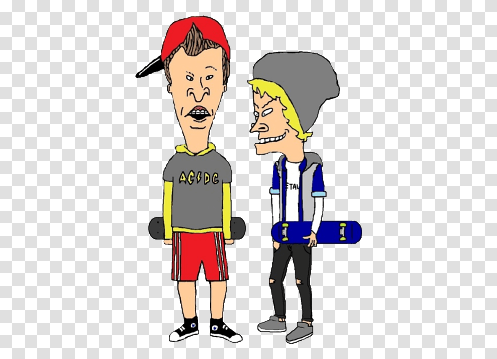 Beavis And Butthead Skateboarding, Person, People, Book Transparent Png