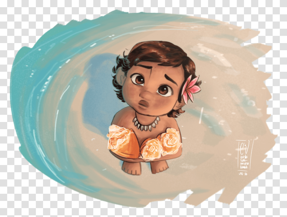 Bebe Baby Moana No Background, Water, Outdoors, Person, Ripple Transparent Png