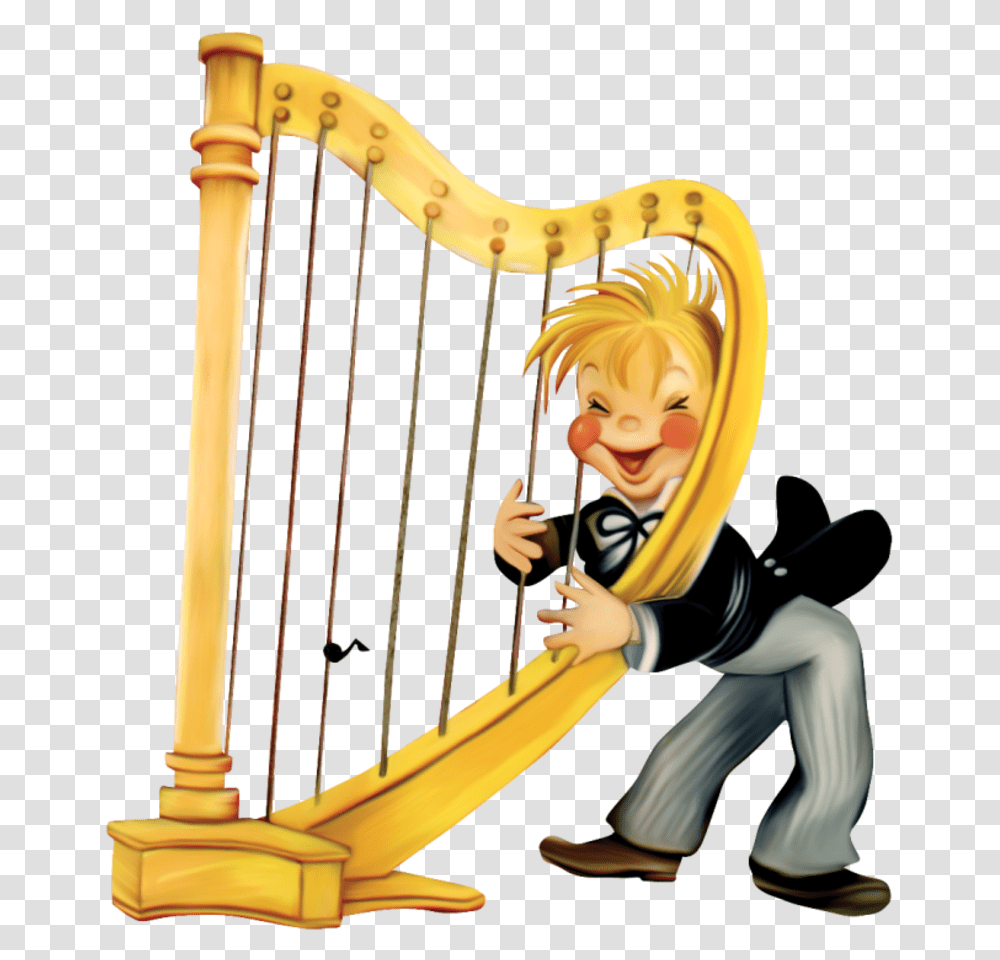 Bebe Gifs Clipart Gif Animado Msica Todo Kid Playing Harp Clipart, Musical Instrument, Person, Human, Lyre Transparent Png