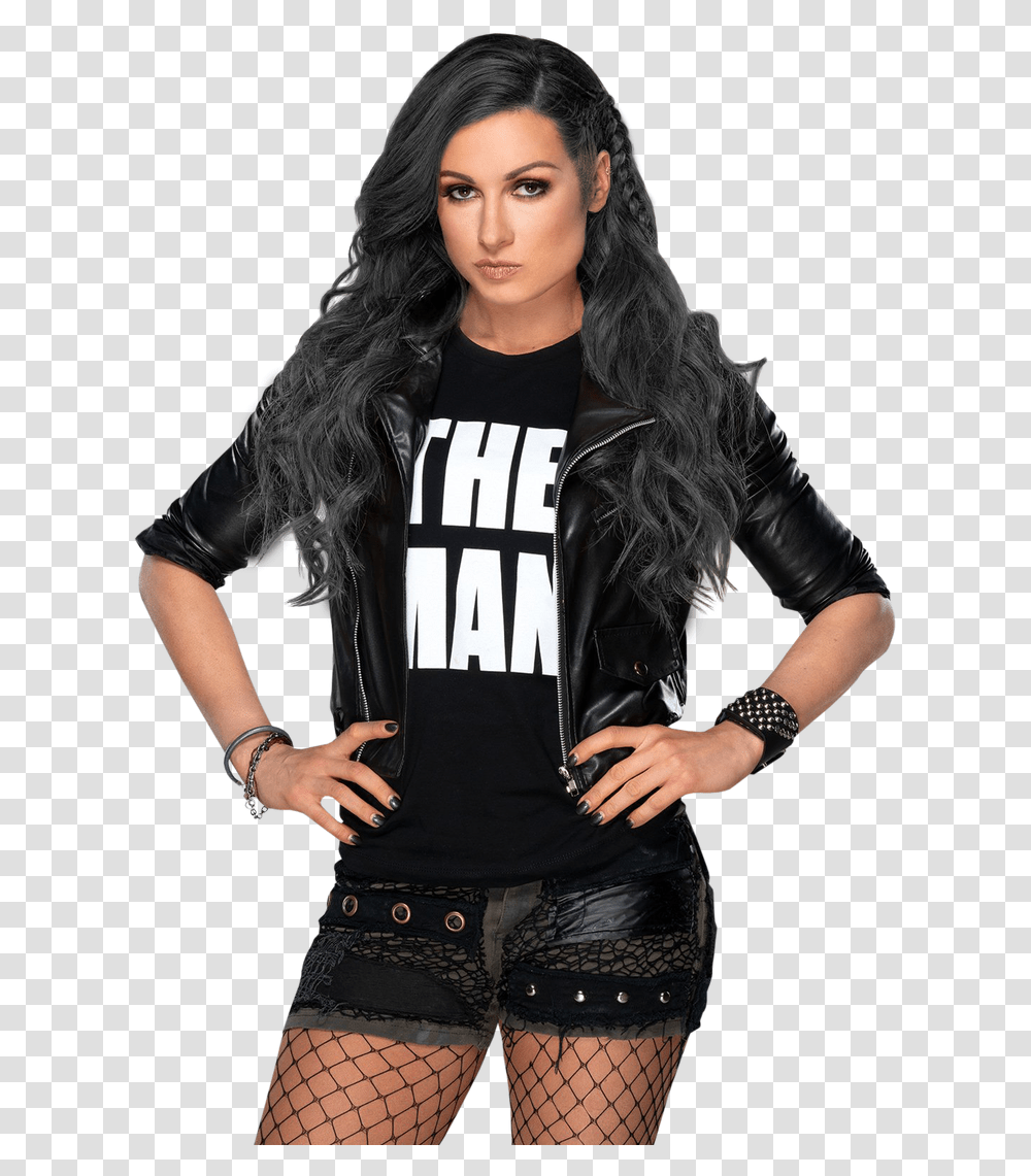 Becky Lynch Black Hair Becky Lynch The Man, Sleeve, Female, Person Transparent Png