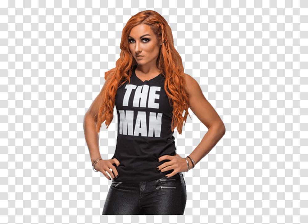 Becky Lynch The Man Shirt, Apparel, Female, Person Transparent Png