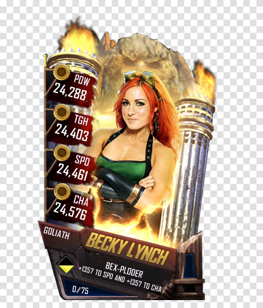 Beckylynch S4 20 Goliath Wwe Supercard Goliath Card, Person, Human, Advertisement, Poster Transparent Png