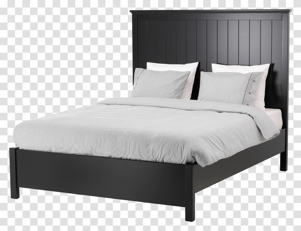 Bed Background Black Queen Beds Ikea, Furniture, Rug, Cushion, Mattress Transparent Png