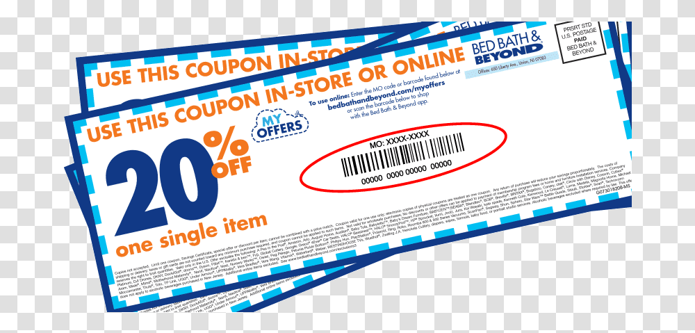 Bed Bath And Beyond Coupon Online Mo, Paper, Label, Advertisement Transparent Png