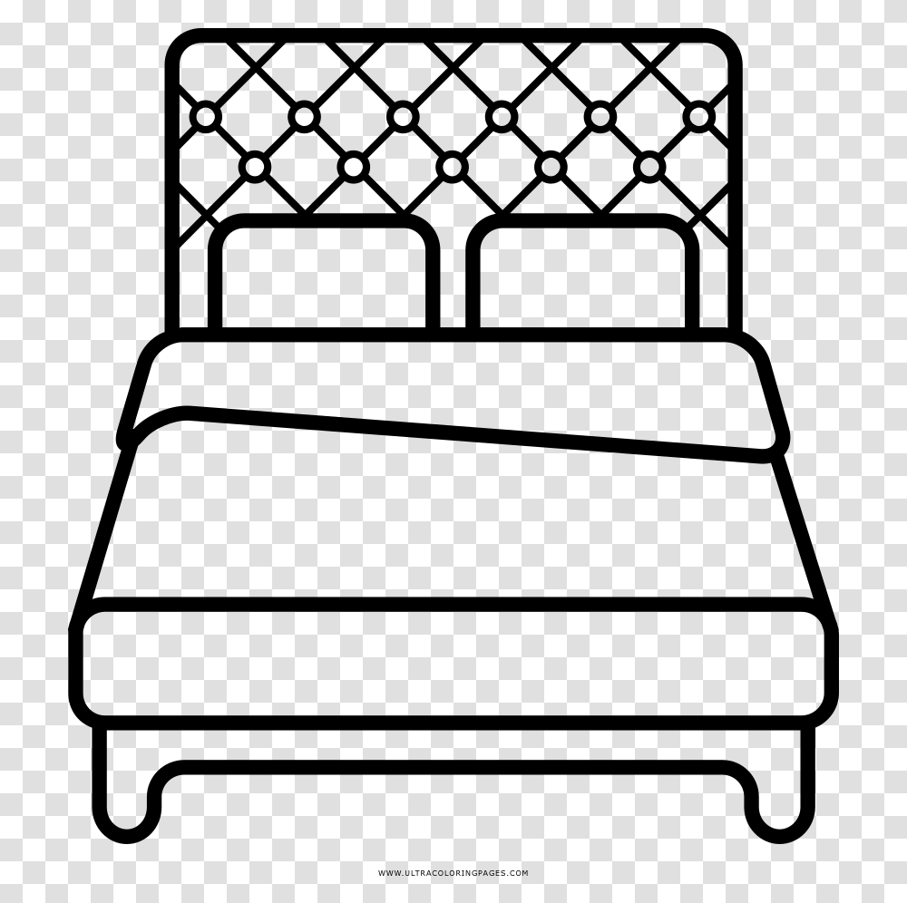Bed Coloring Page, Gray, World Of Warcraft Transparent Png