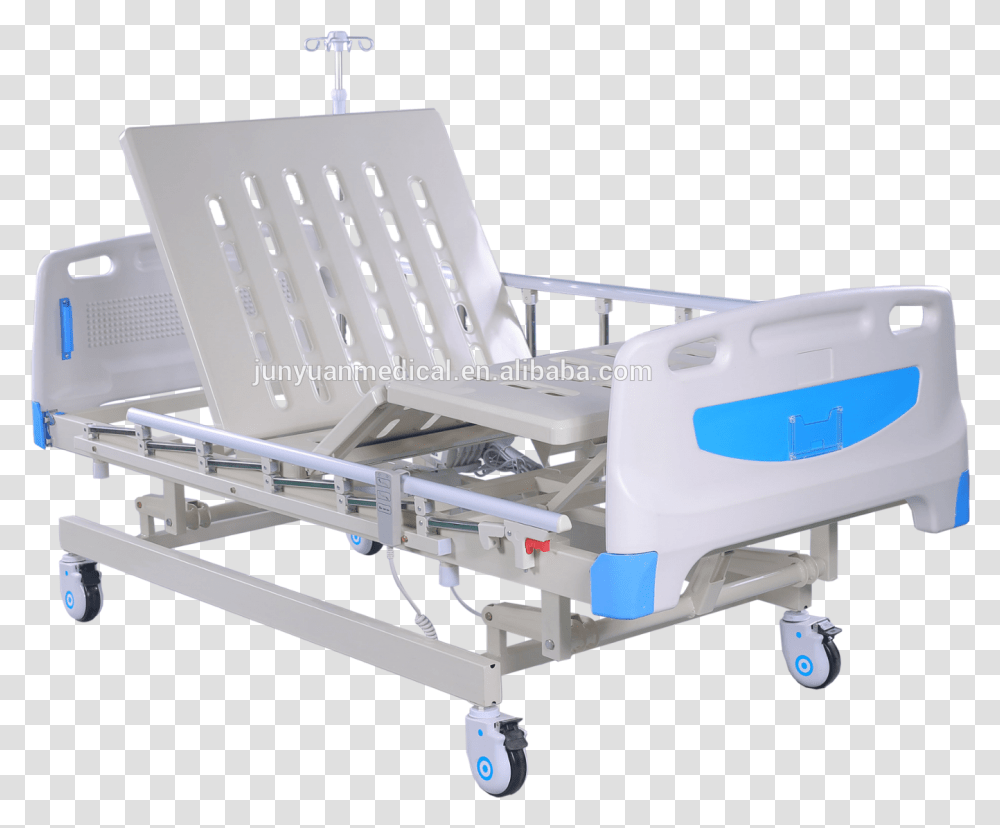 Bed Electric 3 Function Height Adjust Icu Hospital Hospital, Furniture, Machine, Vehicle, Transportation Transparent Png